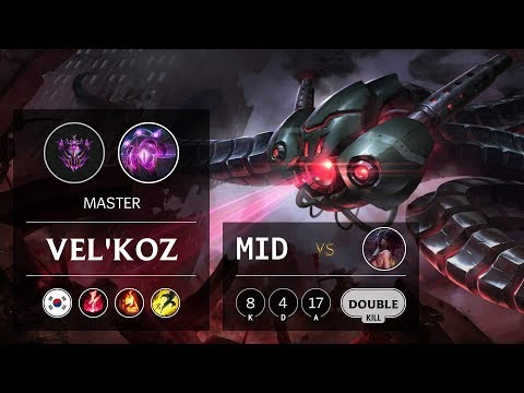 Vel'Koz Mid vs Akali - KR Master Patch 9.14