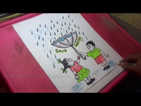 drawing pictures of save water
