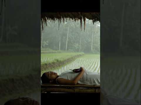 ASMR: Peaceful Countryside Rain | Young Filipina Resting Outside Nipa Hut