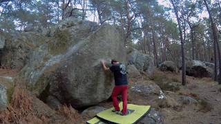 Video thumbnail of Chevalier Blanc, 4a. Fontainebleau