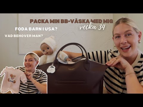 PACKA MIN BB VÄSKA MED MIG - LA EDITION!! VAD BEHÖVER MAN HA MED SIG NÄR MAN FÖDER BARN I USA??