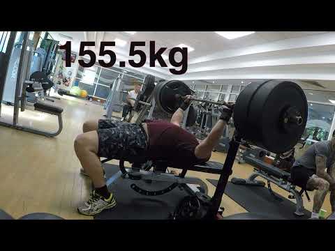 155.5kg bench press 342lbs