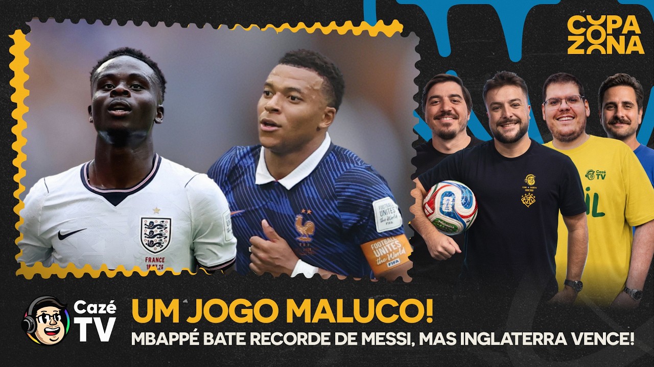 INGLATERRA VENCE FRANÇA EM JOGO DE 10 GOLS E MBAPPÉ SE TORNA MAIOR ARTILHEIRO DAS COPAS | COPAZONA