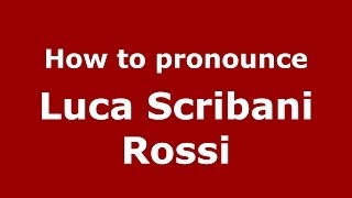 How to pronounce Luca Scribani Rossi