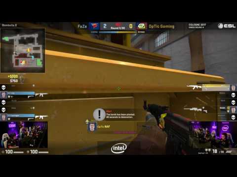 NAF 4k | Optic vs Faze | ESL One Cologne 2017 - Train
