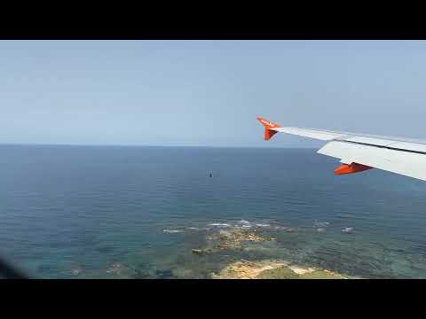 Atterraggio a Palermo LICJ PMO con volo EasyJet U22815 da Milano Malpensa LIMC MXP - Airbus A320