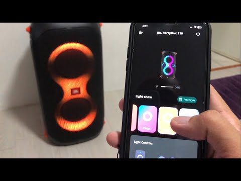 JBL Partybox 110 sound check and light show effects