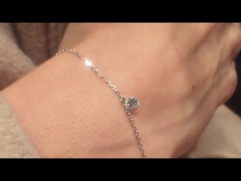 Nude Diamond "Venus" Bracelet - 1x0.25ct, 18K White Gold