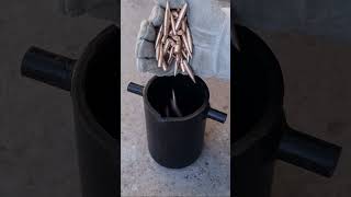 A Fail Casting x100 Bullets into Tanto - Melting  Metal