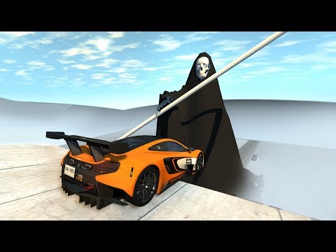 Beamng drive - Open Bridge Crashes over Giant Grim Reaper