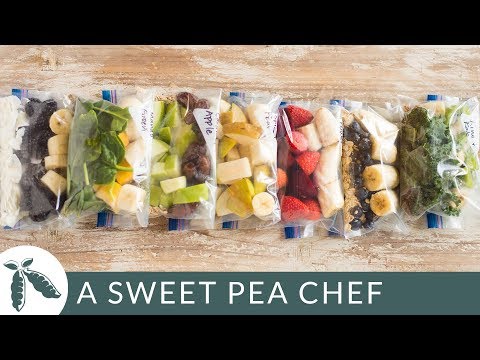 7 Smoothie Freezer Packs | How To Meal Prep | A Sweet Pea Chef