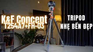 Tripod chụp/quay video tốt thất tầm giá 2 triệu? (K&F Concept T254A7 + FH-03 Review)