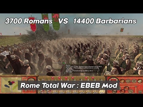 EBEB Imperial - 3700 Romans VS 14400 Barbarians! - Video Quality Test #0 (Rome Total War EB mod)