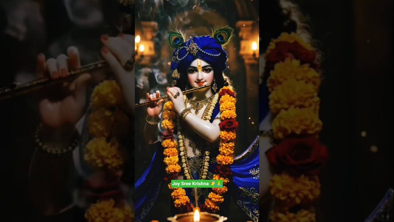 Joy Sree Krishna 💐🙏💫🦚💐 #love #song #youtubeshorts #short #bhajan 🙏🧿🌹🌿🐚