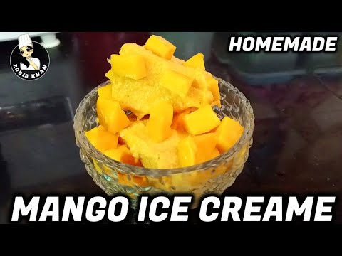 Mango Ice Cream Recipe - Homemade Icecream | No Eggs | No Ice Cream Machine By KitchenWithZobia