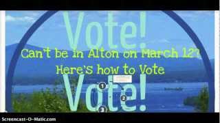 Absentee Voting in Alton, NH (2013)