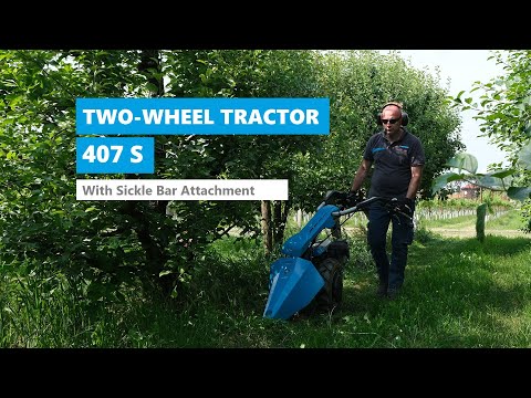 Two-Wheel Tractor with Sickle Bar - Bertolini 407 S - at work!