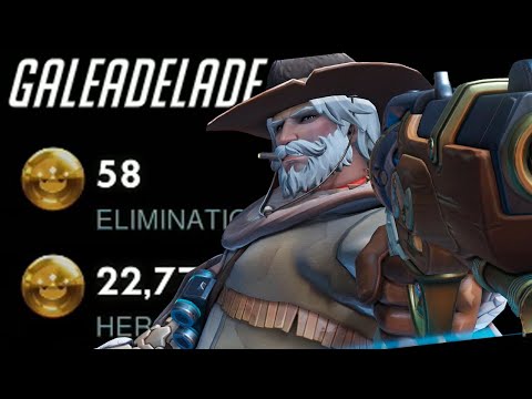 58 ELIMS! 22K DMG! Cassidy (McCree) Gale Gameplay OVERWATCH GAMEPLAY SEASON 36 TOP 500