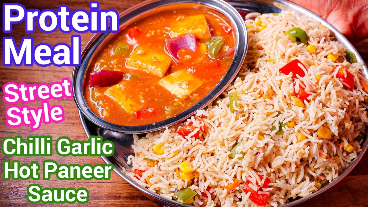 Better Than Takeaway - High Protein Fried Rice Recipe | Corn Capsicum Rice with Spicy Paneer Sauce