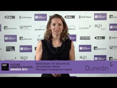 Pai Skincare Ltd, National Winner of the Export Development Award 2013