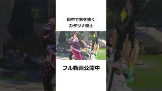 【グラブルリリンク #Shorts】街中で剣を抜くカタリナ騎士