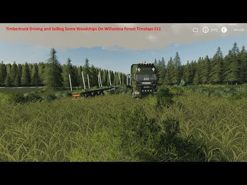 FS 19 Timbertruck Driving and Selling Some Woodchips On Willamina Forest Timelaps E11