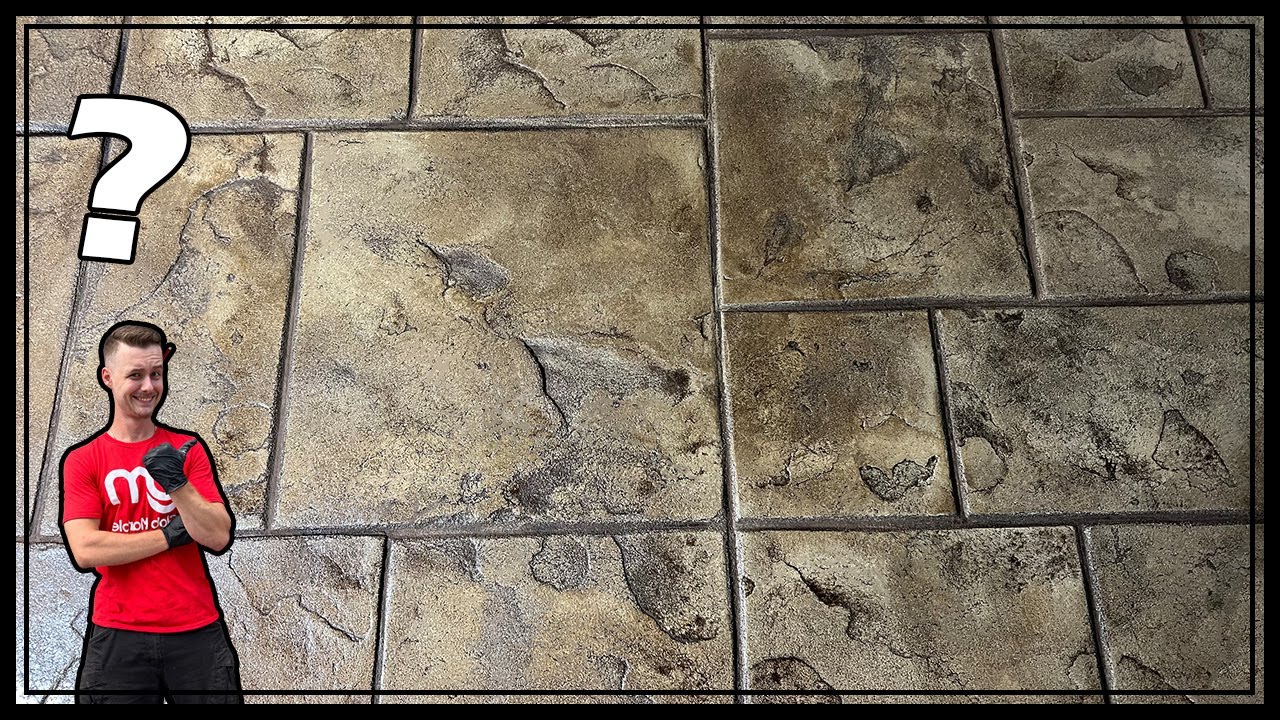 SM 3100 Concrete Stamp Demo. Espresso Finish