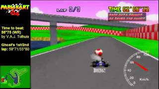 MK64 - former world record tie on Royal Raceway - 55''75 (NTSC: 46''37)