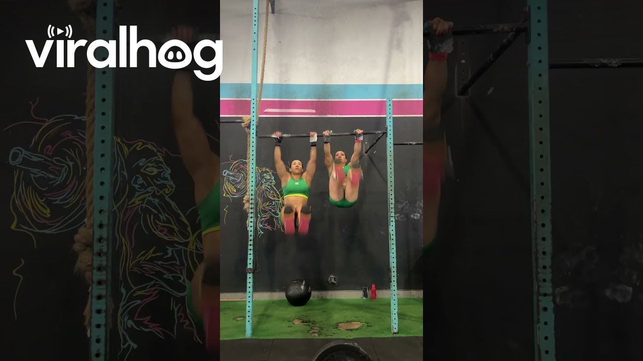 Bar Breaks During Synchronized Fitness Routine || ViralHog