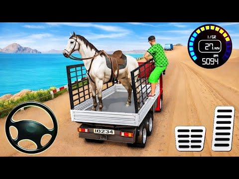 Farm Animal Truck Transport Simulator - Offroad Horse Cargo Driving 3D - Android Gameplay