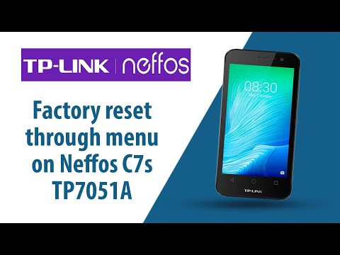 How to Factory Reset through menu on Neffos C7s TP7051A?