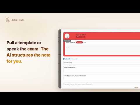 Introducing StableTrack - AI Powered Equine Practice Management