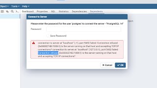 How To Resolve Or Fix Could Not Connect To Server Connection Refused In PostgreSQL Database pgAdmin
