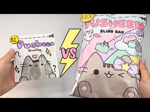 $1 VS $100 Pusheen Blind Bag Paper DIY | ASMR