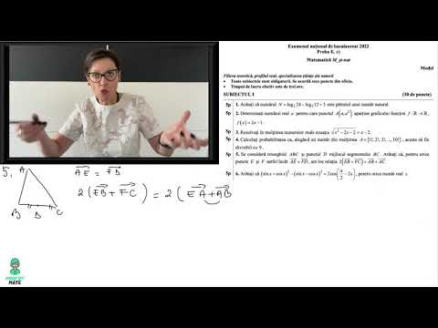 Model Bacalaureat 2022, Matematică, Științele Naturii