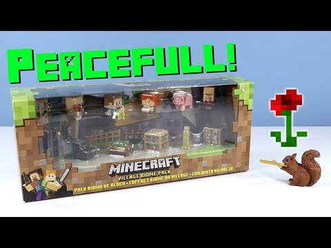 SquirrelStampede - Minecraft Mini-Figures Village Biome Pack Toy Review