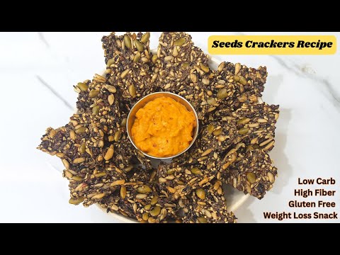 Seed Crackers Recipe | Keto Cracker Recipe | Homemade Crackers