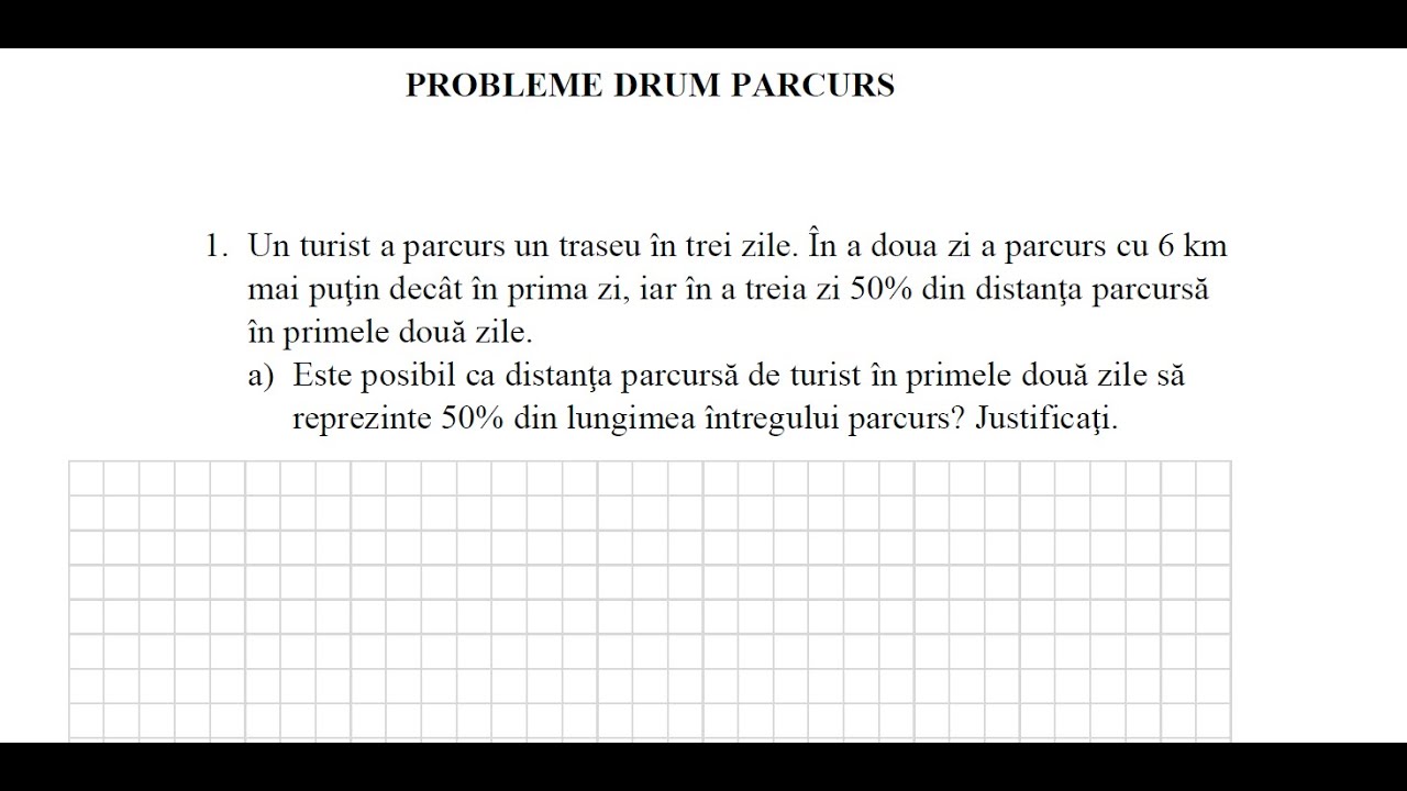 Probleme cu drum parcurs