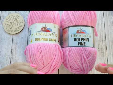 Обзор и сравнение плюшевой пряжи Himalaya Dolphin Fine и Baby для вязания игрушек амигуруми крючком