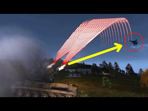 Anti-Air Tank vs Russian Su-27 & MiG-29 - Mi-28 - Mi-24 - Fighter Jets in Action