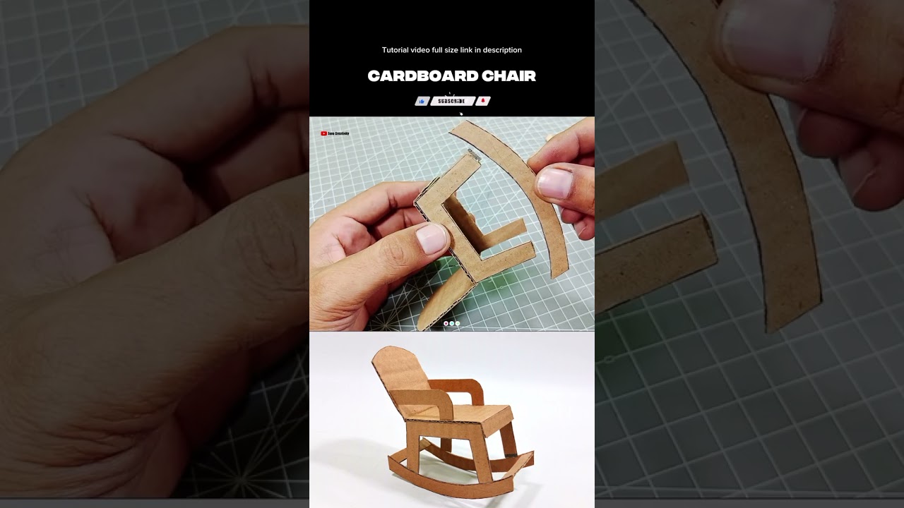 EASY Rocking Chair, Cardboard Chair DIY 🥰🪑📦 #shorts #education #diy