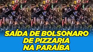 Imagem aérea da saída de Bolsonaro de pizzaria em João Pessoa-PB (5/MAI/22)