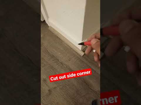 Cut Quarter Round for laminate flooring #shorts
