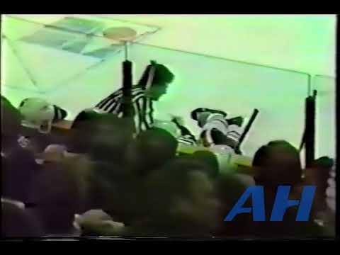 AHL Nov. 20, 1985 Kent Paynter,NS v Steve Martinson,HER Nova Scotia Oilers Hershey Bears