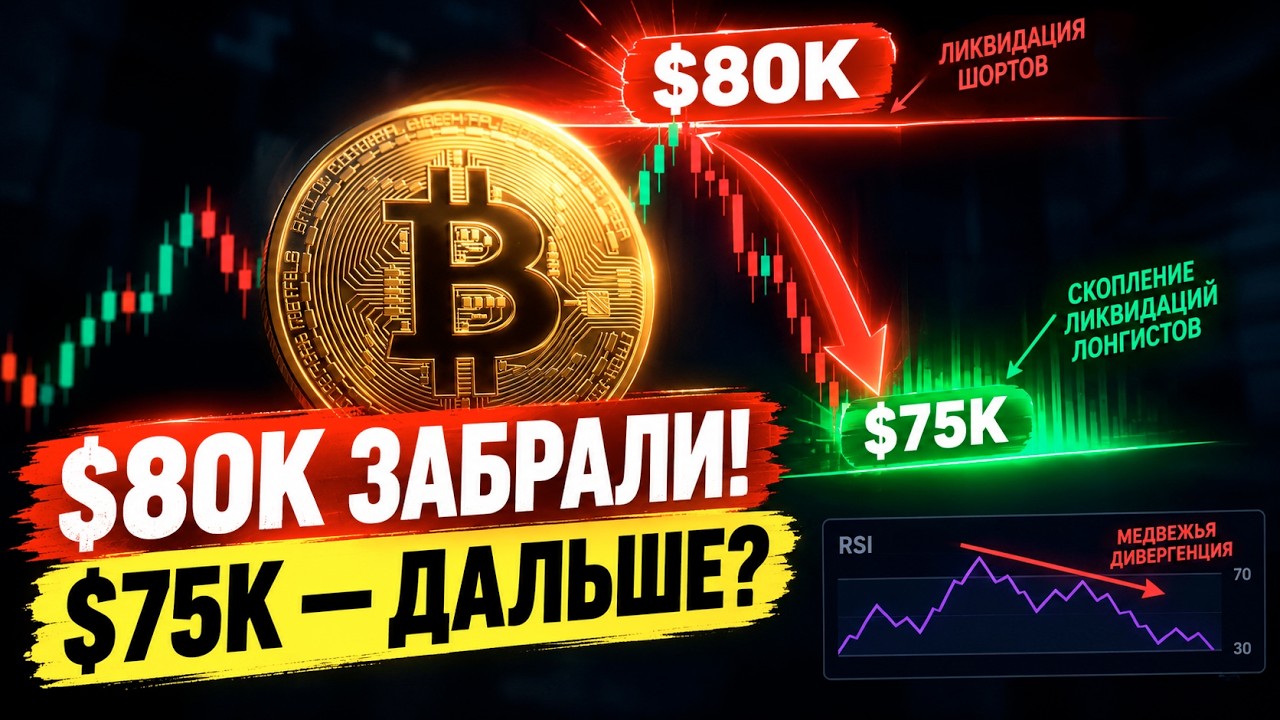 Биткоин ИДЁТ ПО ПЛАНУ! $80K Забрали - Теперь Курс На $75K