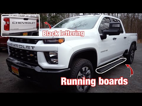 2021 Chevrolet Silverado 2500HD Review + Running Boards & Black Lettering Installation