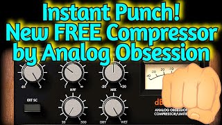 Video thumbnail for New FREE COMPRESSOR Vst Plugin DBX 160 Inspired - dBComp by ANALOG OBSESSION - Drums Compression by Amner Hunter