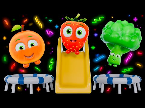 🍉 Funky Fruits Yes Yes Playground Collection | Baby Sensory Dance Party & High Contrast Animation