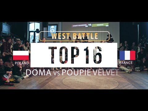DOMA (Poland) vs. POUPIE VELVET (France) | TOP16 West | All Europe Waacking Festival