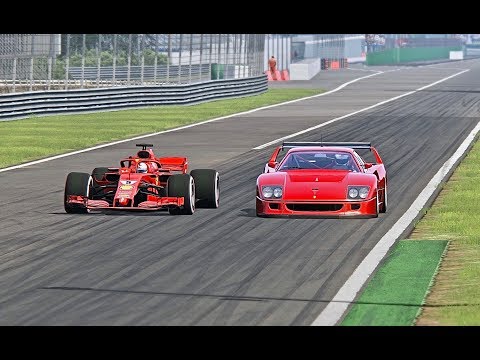 Ferrari F1 2018 vs Ferrari F40 Competizione  - Monza